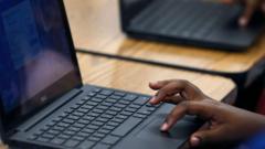 Pupil sets school laptop on fire following social media trend